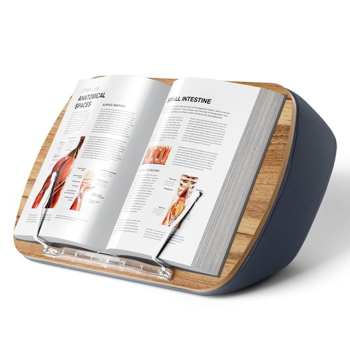 Gray lap beanbag reading - lap,